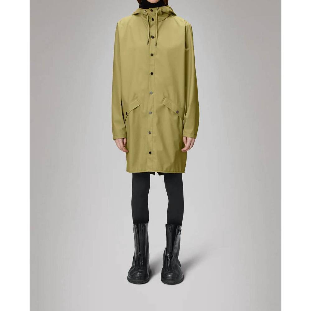 Rains Long Rain Jacket in Khaki